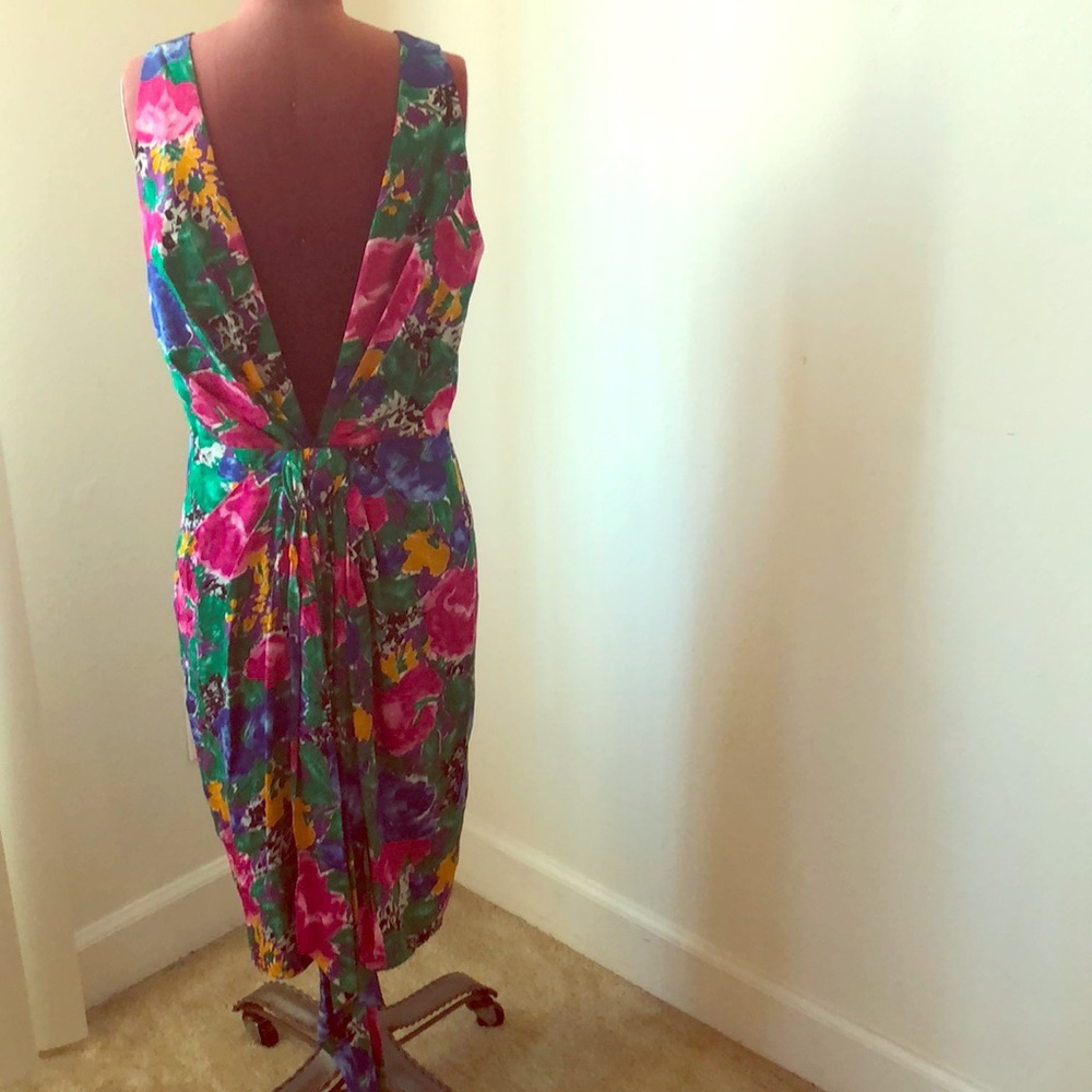 Vintage Silk Floral dress by Gillian